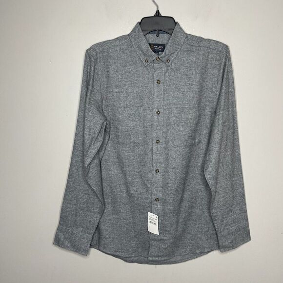 WALLIN & BROS Mens Heather Gray Button-Down Shirt NEW Frost Grindle Cotton Sz S - Picture 1 of 6